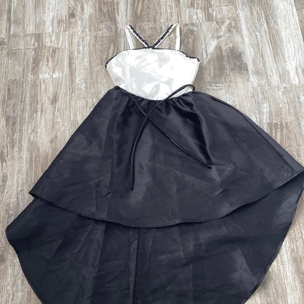Elegant white and black dress